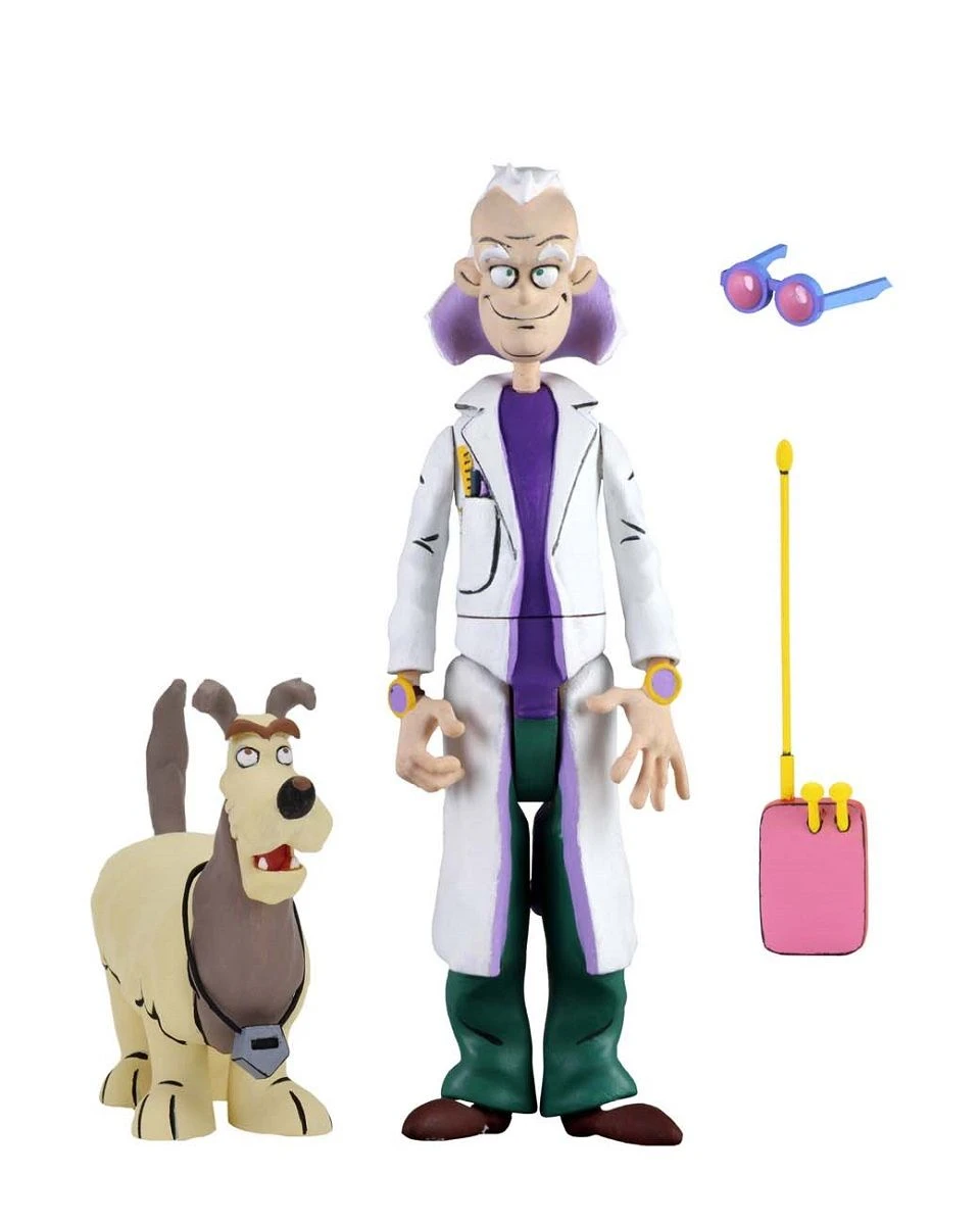 NECA Back To The Future - Toony Classics - Doc Brown Mit Einstein Figur